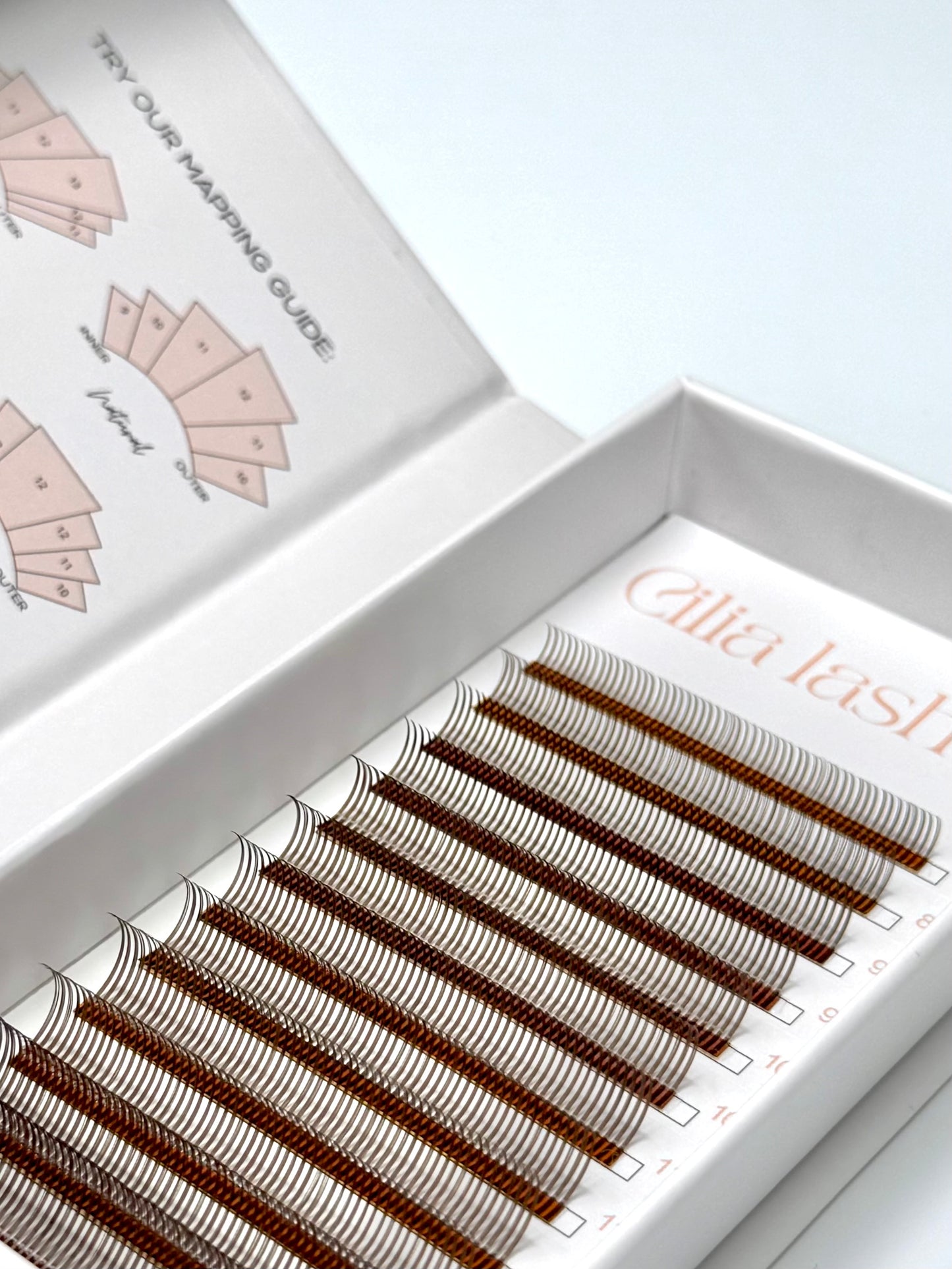 DARK BROWN PREMADE WET SET FANS - BONDED - D CURL - 600 FANS