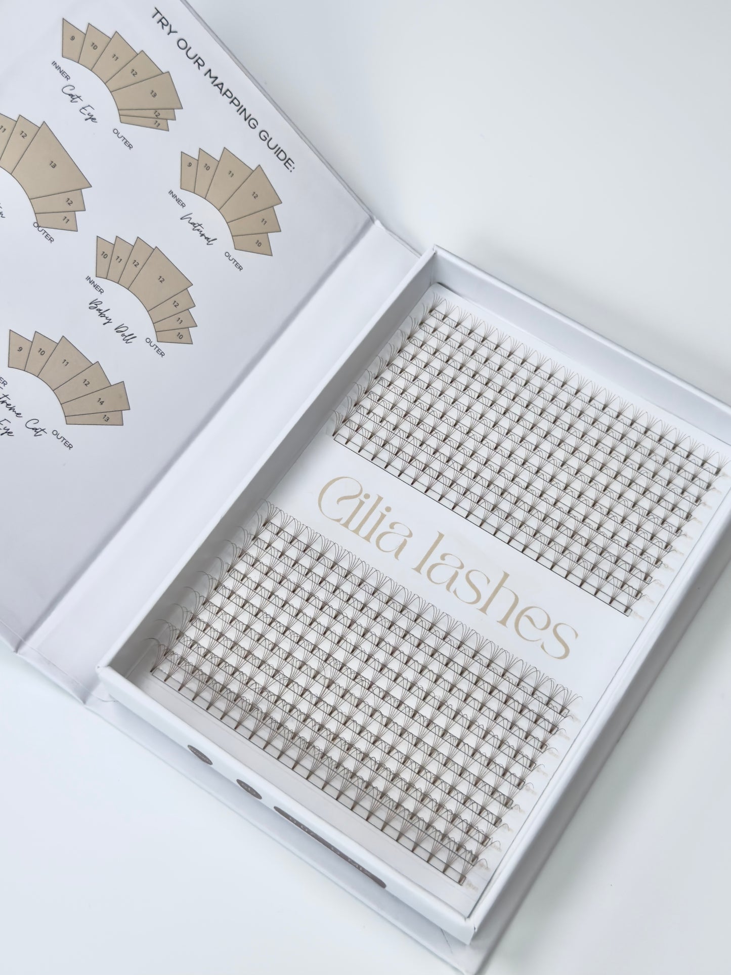 MEDIUM BROWN XL 5D SHORT STEM - D CURL - 440 PREMADE FANS